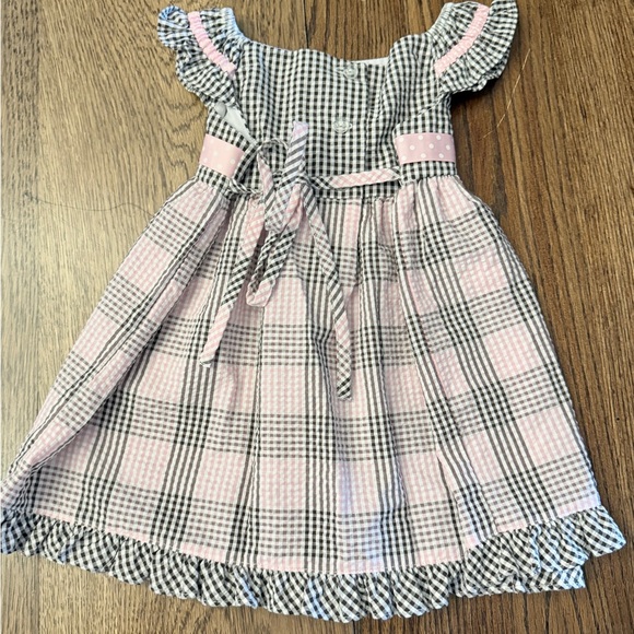 Rare, Too Checkered Kids Dress with Floral Detail PERFECT CONDITION! - Picture 4 of 4